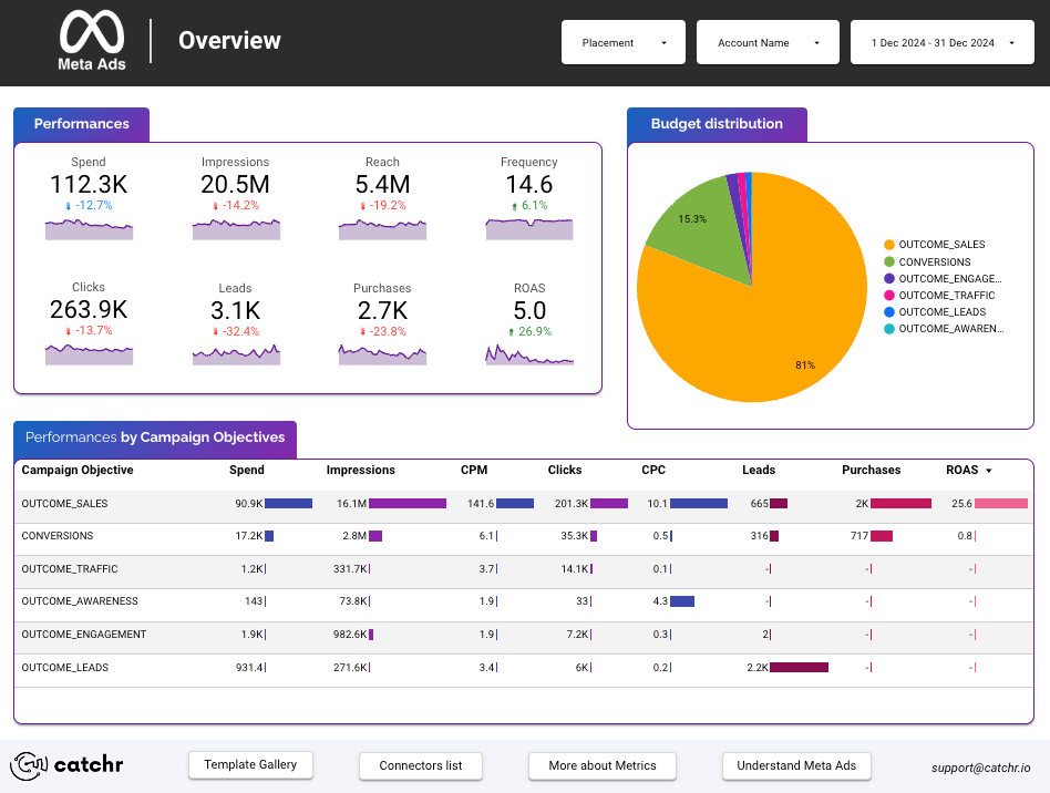 Key KPI ROAS, CTR, Conversion rates